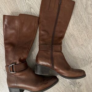 Naturalizer Brown Leather Knee-High Boots Sz 7.5
